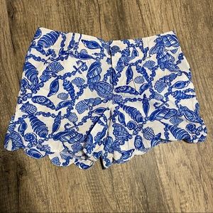 Lilly Pulitzer Cute Blue & White Shell Shorts 2